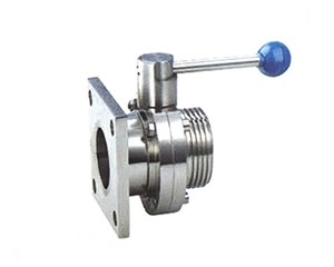 一端法蘭 一段螺紋蝶閥（衛生級）