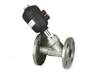 塑料氣動法蘭角座閥